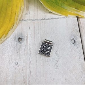 Greek Key Pattern Square Pendant